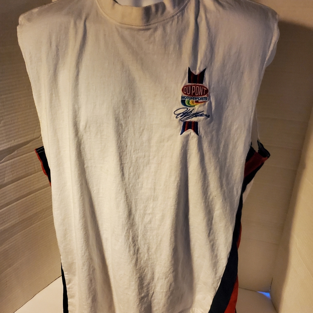 Chase Authentics cut off DuPont Motorsports Jeff Gordon T shirt size L